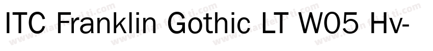 ITC Franklin Gothic LT W05 Hv字体转换